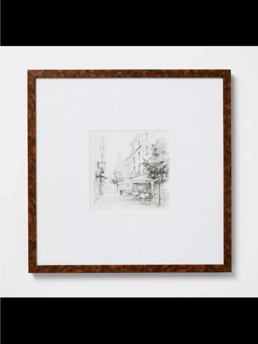 20"x20" Black and White Landscape Wall Art - Threshold designed w/ Studio McGee